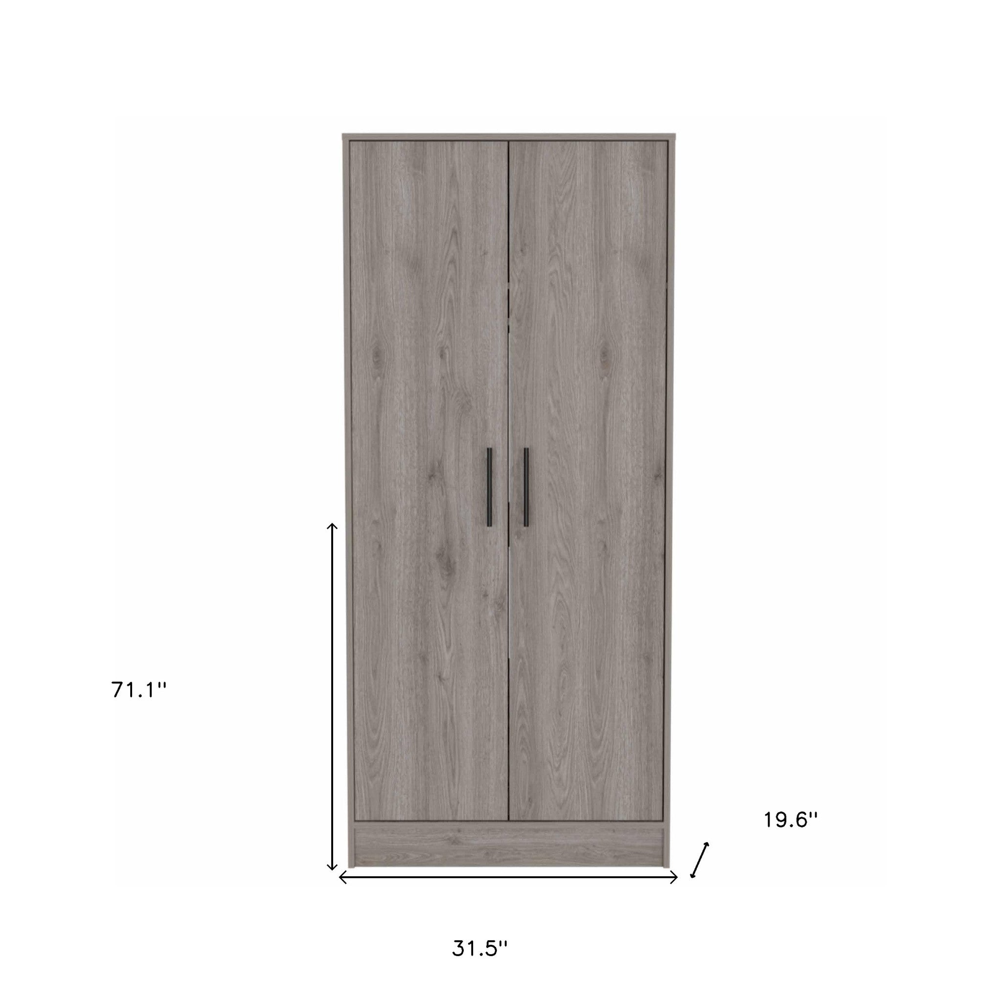 71" Light Gray Single Drawer Combo Dresser - Homeroots