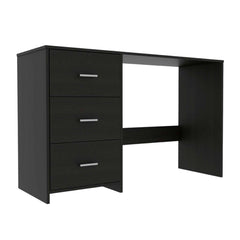 48" Black Computer Desk With Three Drawers - Homeroots