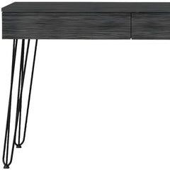 47" Gray and Black Computer Desk With Two Drawers