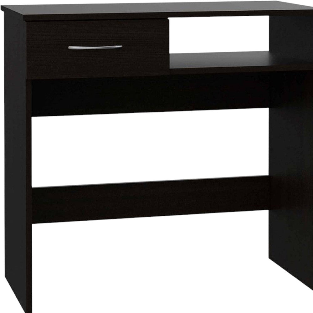 32" Black Computer Desk Desk and Bookshelf Set