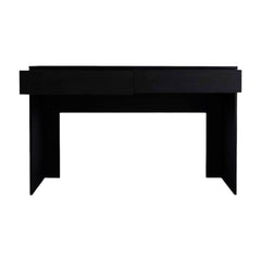 47" Black Computer Desk with Two Drawers