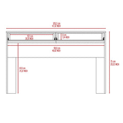 47" Light Gray Computer Desk With Two Drawers