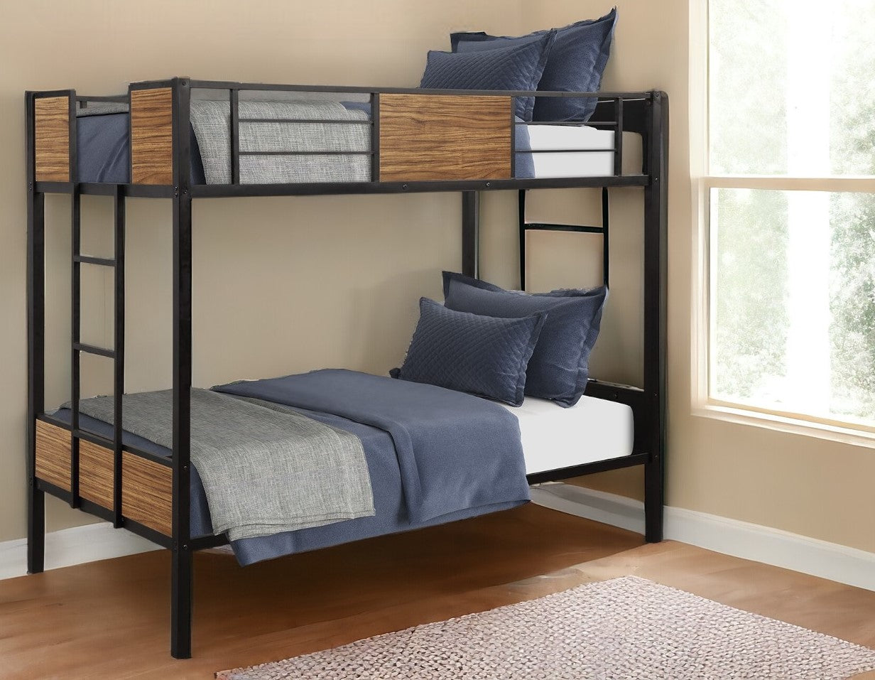 Black Brown Full Over Full Bunk Bed