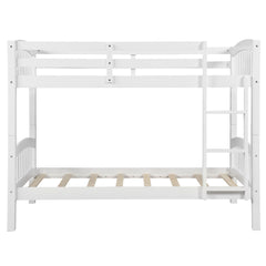 White Twin Over Twin Bunk Bed