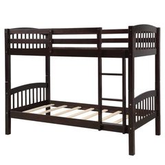 Brown Twin Over Twin Bunk Bed