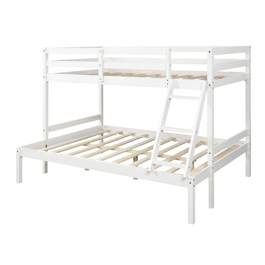 White Twin Size Full Size Bunk Bed