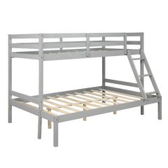 Gray Twin Size Full Size Bunk Bed