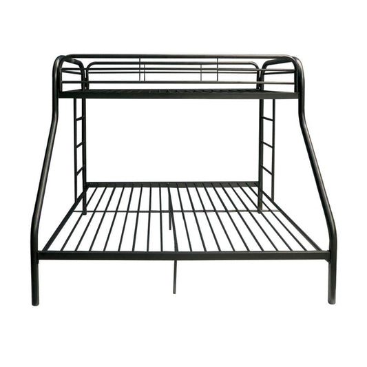 Black Twin Over Full Size Bunk Bed - Homeroots