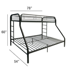 Black Twin Over Full Size Bunk Bed