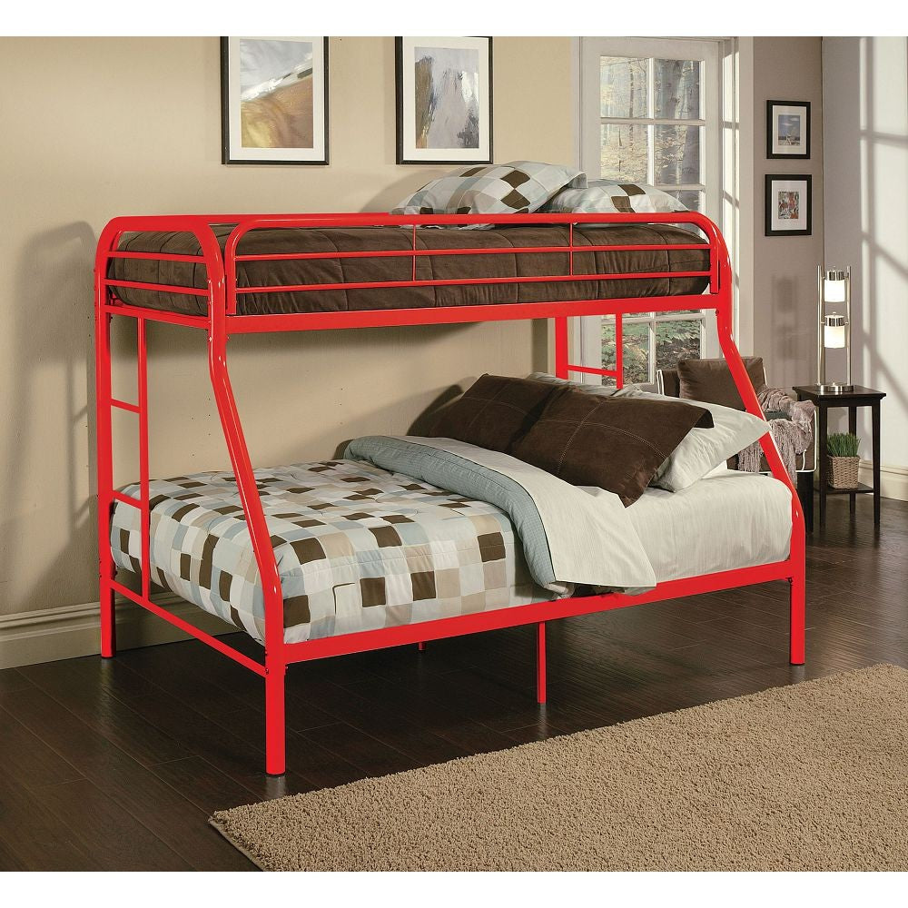 Red Twin Over Full Size Bunk Bed