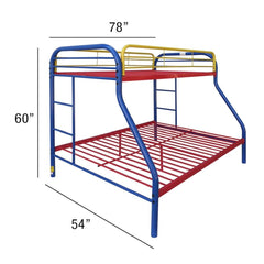 Colorful  Twin Over Full Size Bunk Bed - Homeroots