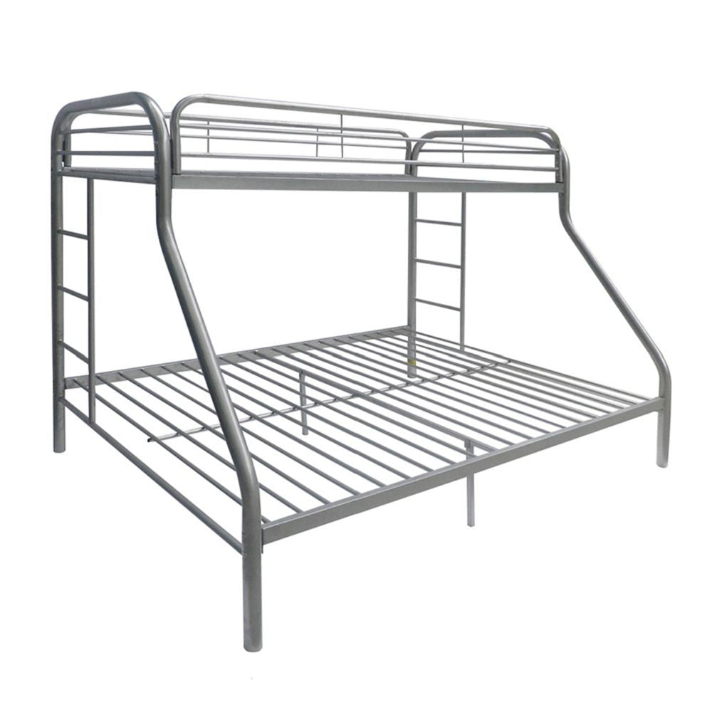 Silver Twin Over Full Size Bunk Bed