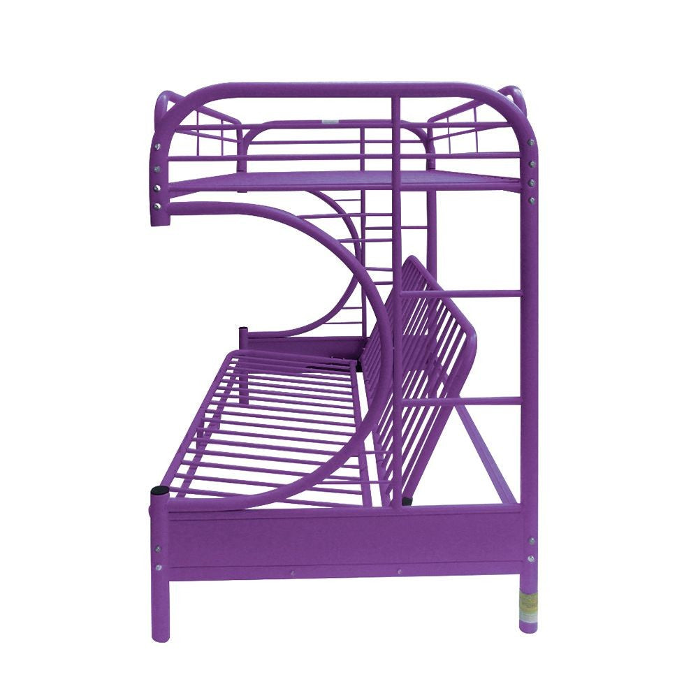 Purple Twin Over Full Futon Bunk Bed