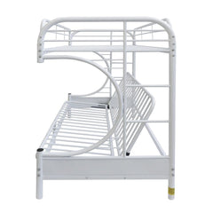 White Twin Over Full Futon Bunk Bed