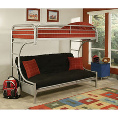 Silver Twin XL Over Queen Futon Bunk Bed