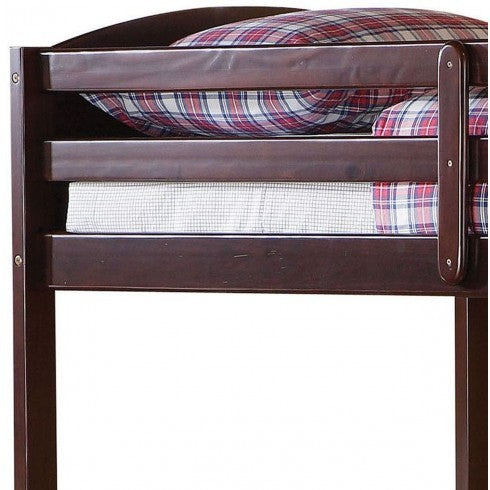 Brown Twin Over Twin Classic Bunk Bed