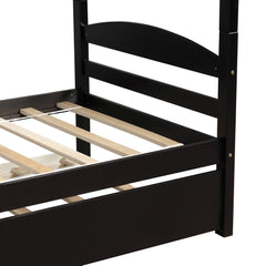 Espresso Twin Contemporary Manufactured Wood and Solid Wood Bunk Bed