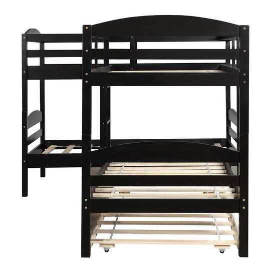 Espresso Twin Contemporary Manufactured Wood and Solid Wood Bunk Bed