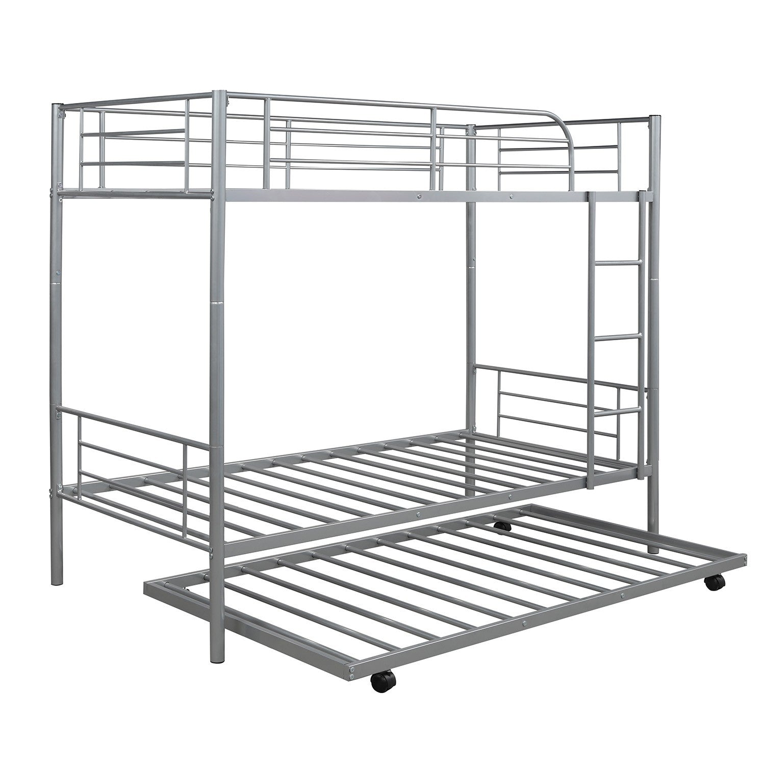 Silver Twin over Twin Traditional Steel Bunk Bed