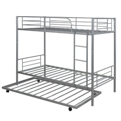 Silver Twin over Twin Traditional Steel Bunk Bed