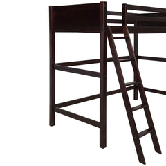 Brown Twin Size Hight Loft Bed - Homeroots