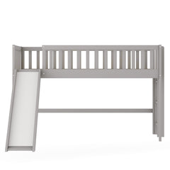 Gray Twin Traditional Manufactured Wood and Solid Wood Bunk Bed