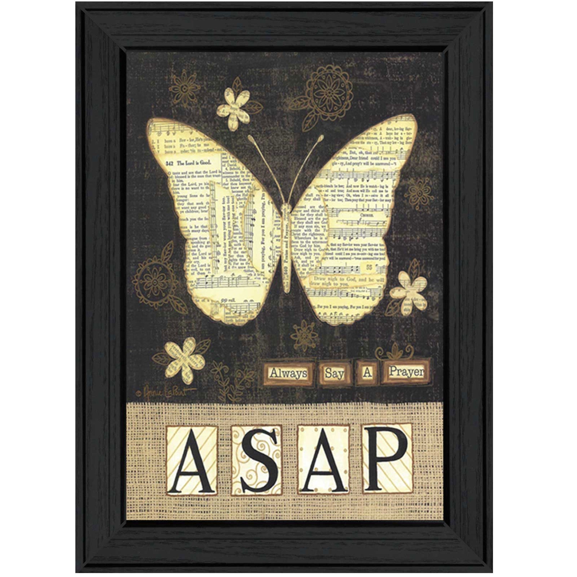 Always Say a Prayer Black Framed Print Wall Art