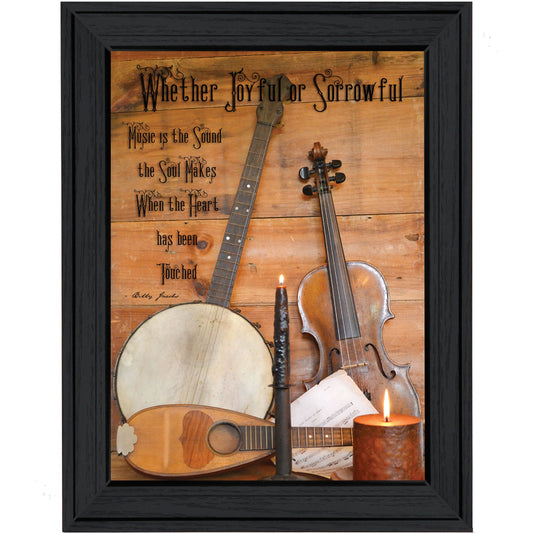 Music 9 Black Framed Print Wall Art