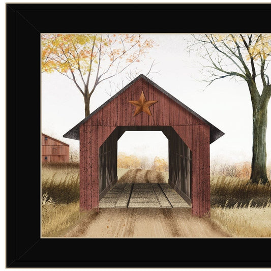 Bucks County Bridge Black Framed Print Wall Art - Homeroots