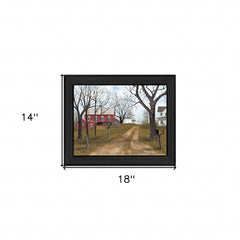 The Old Dirt Road 1 Black Framed Print Wall Art - Homeroots