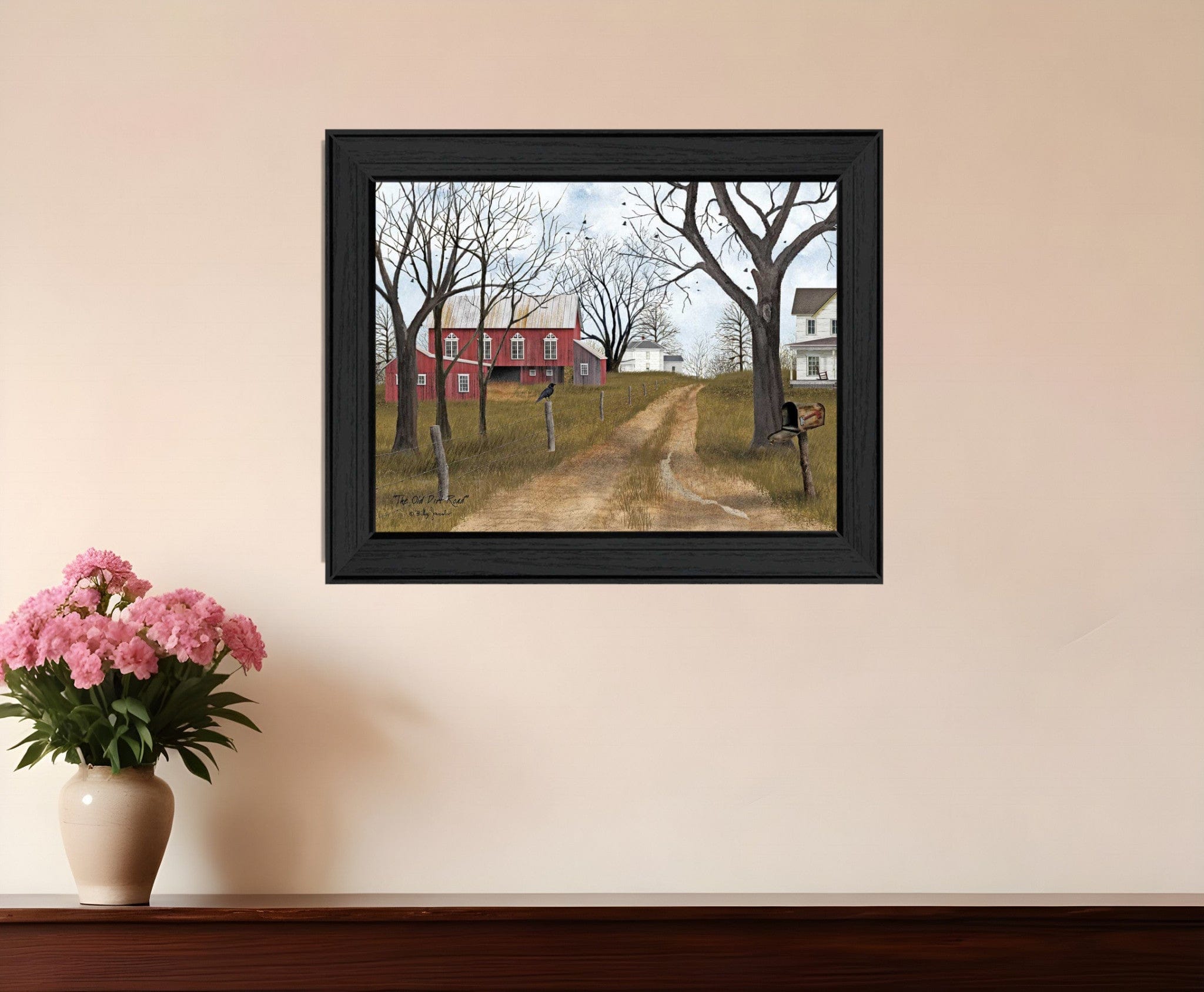 The Old Dirt Road 1 Black Framed Print Wall Art - Homeroots