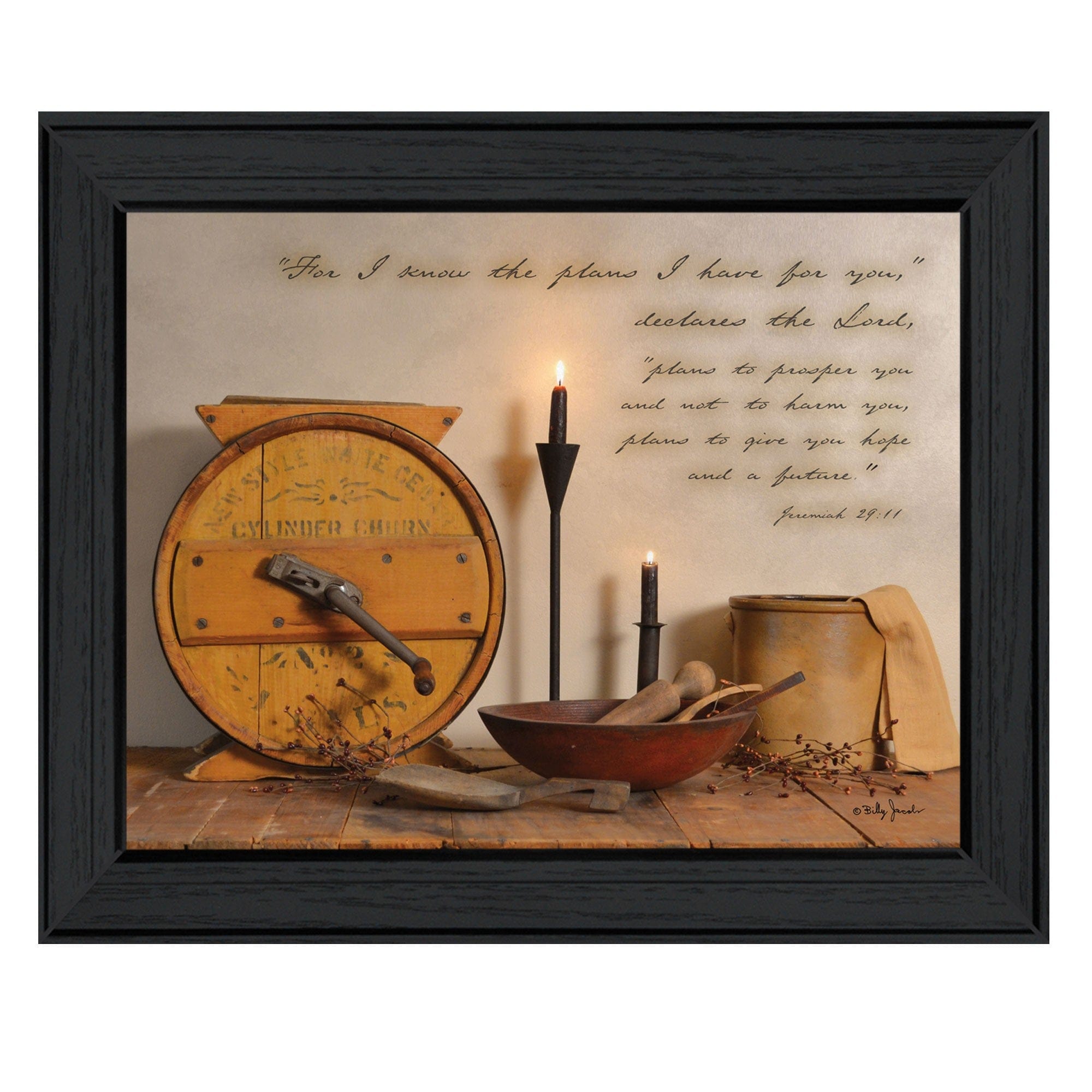 The Plans I have for You 2 Black Framed Print Wall Art - Homeroots