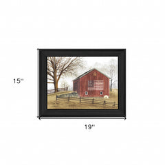 Flag Barn 4 Black Framed Print Wall Art