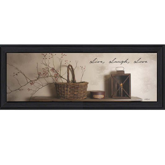 Live Laugh and Love 2 Black Framed Print Wall Art