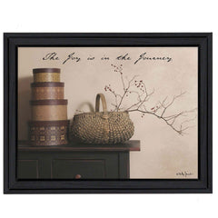 The Joy is the Journey Black Framed Print Wall Art - Homeroots