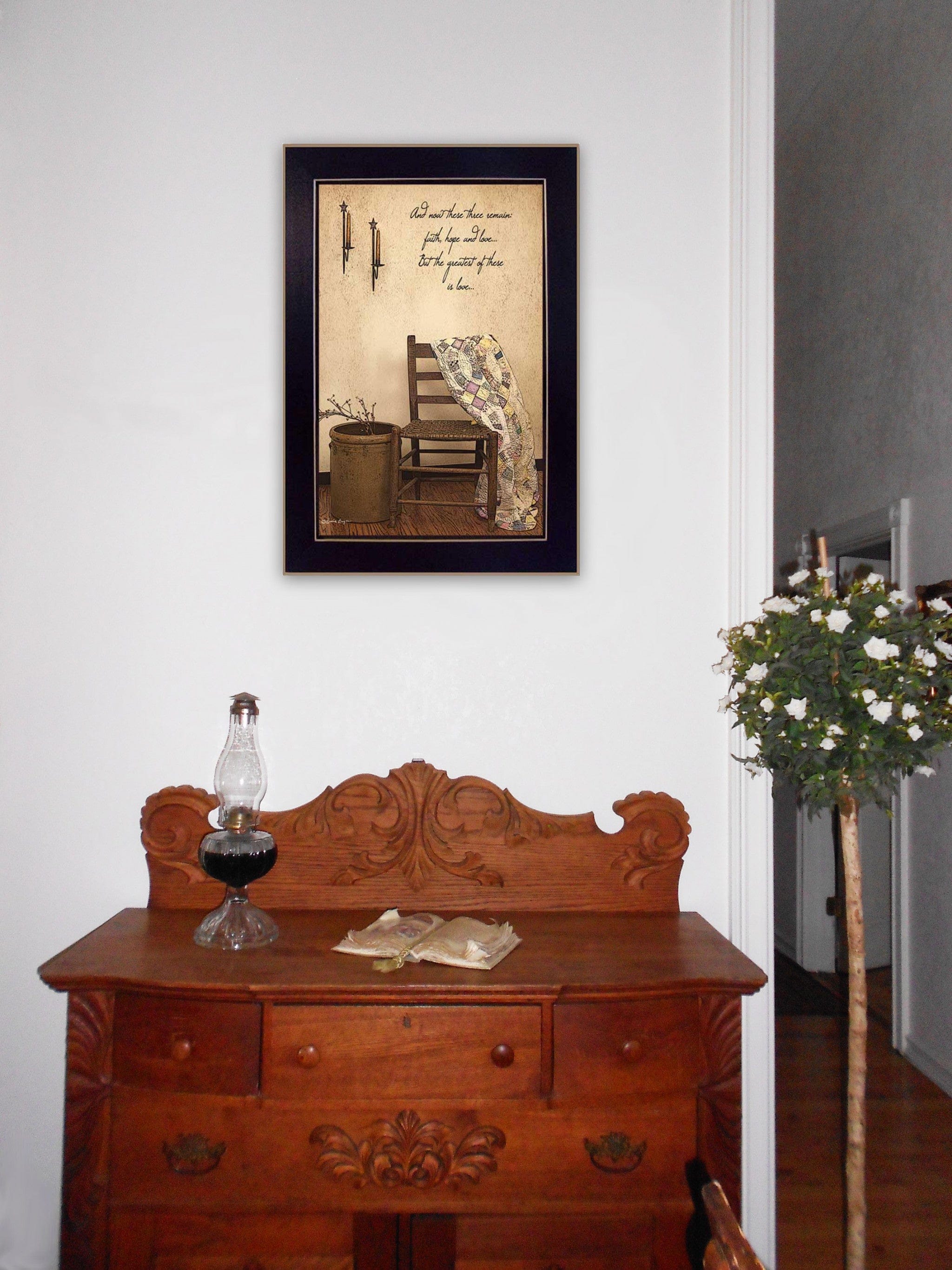 These Three Remain 4 Black Framed Print Wall Art - Homeroots