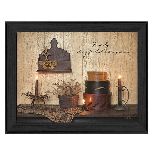 Forever Family 2 Black Framed Print Wall Art