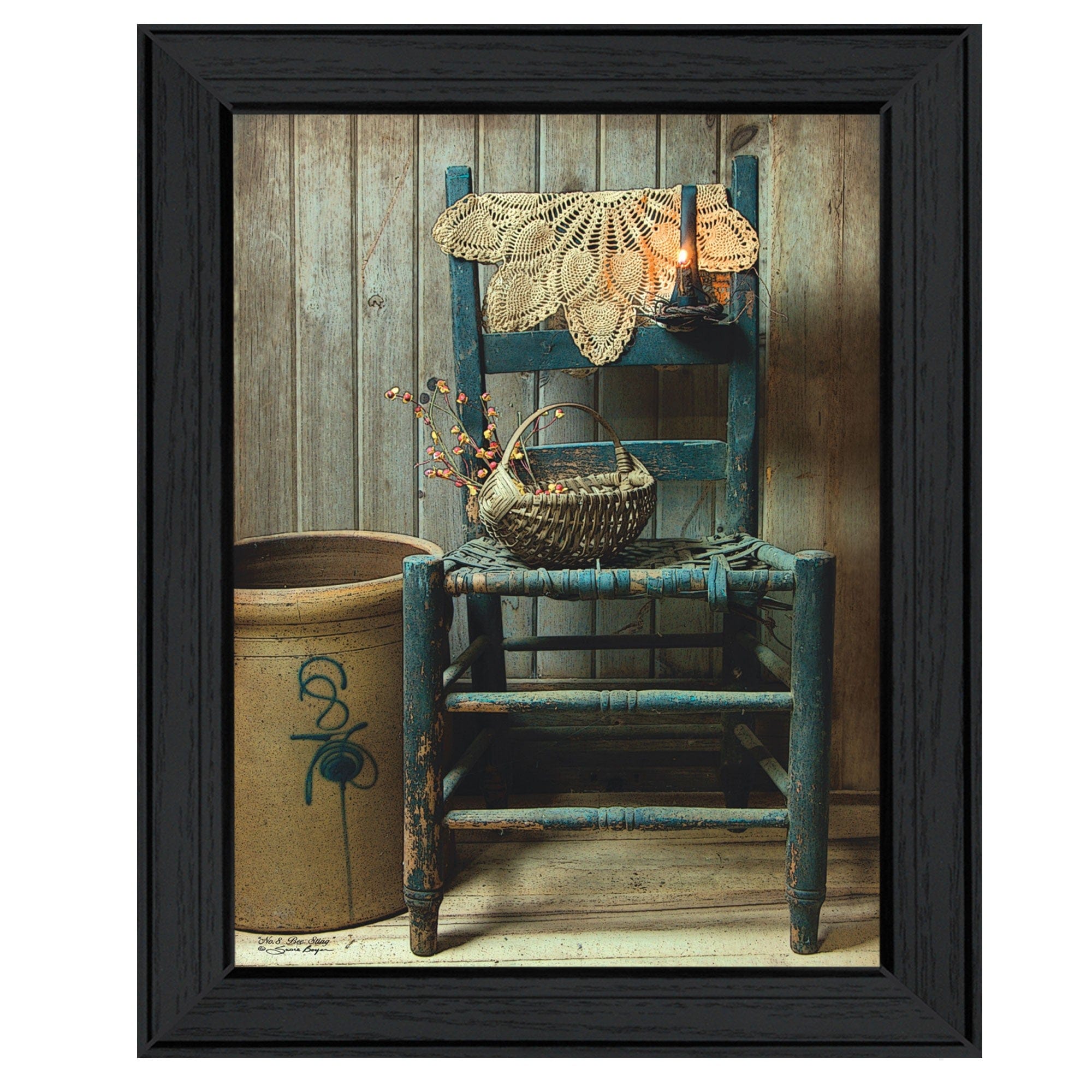 This Old Chair Black Framed Print Wall Art - Homeroots