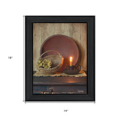 The Red Bowl 1 Black Framed Print Wall Art - Homeroots