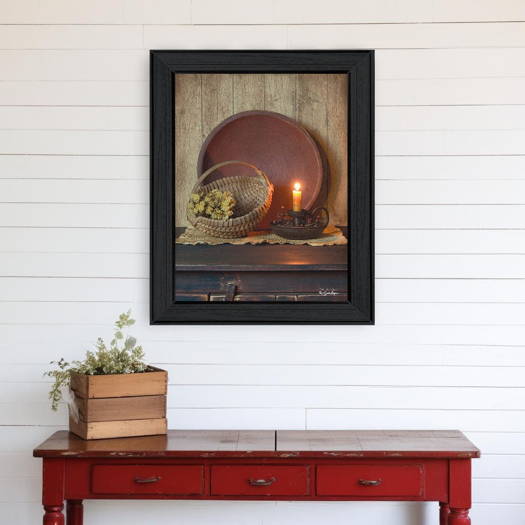 The Red Bowl 1 Black Framed Print Wall Art - Homeroots