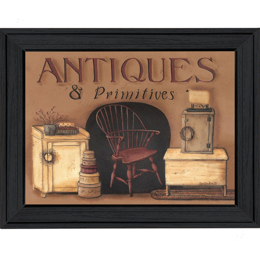 Antiques and Primitives Black Framed Print Wall Art - Homeroots