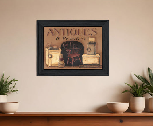 Antiques and Primitives Black Framed Print Wall Art - Homeroots