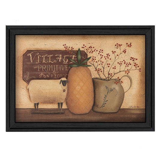 Country Necessities Black Framed Print Bathroom Wall Art