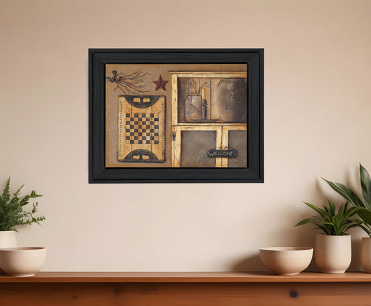 Country Treasures Black Framed Print Wall Art