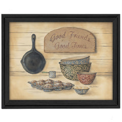 Good Friends 2 Black Framed Print Wall Art