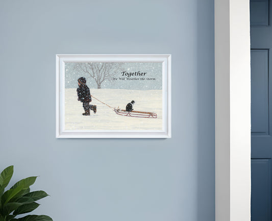 Together 2 White Framed Print Wall Art