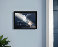 Protect our Soldiers Black Framed Print Wall Art