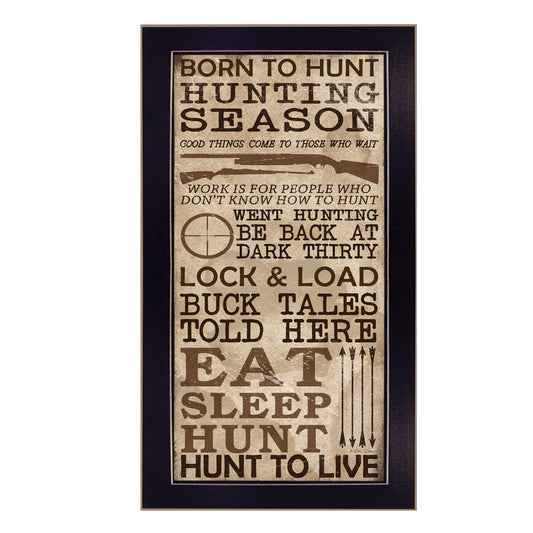 Hunting Season Black Framed Print Wall Art