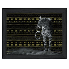 Patterned Leopard Black Framed Print Wall Art