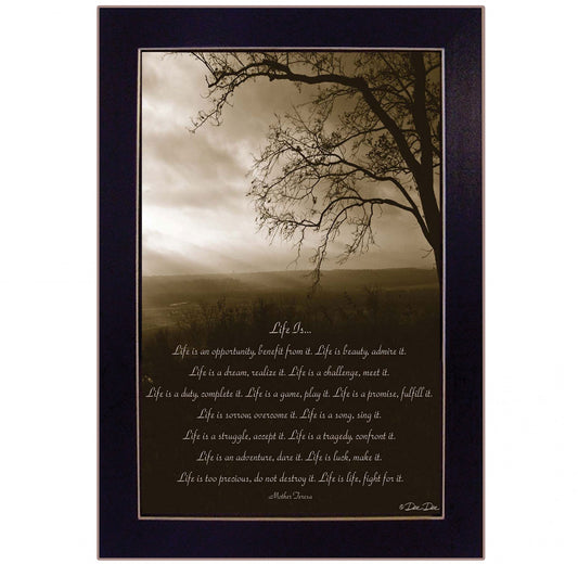 Life Is 9 Black Framed Print Wall Art